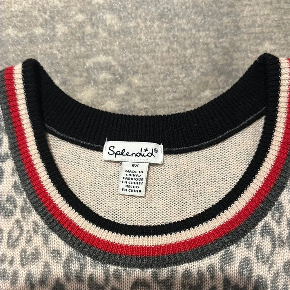 Splendid Stylish Leopard sweater Print Kids Dress